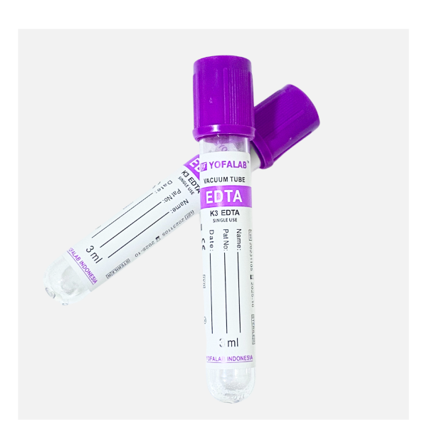 K3 EDTA Blood Collection Tube is used for whole blood examination. EDTA K3 binds calcium ions, thus inhibiting the coagulation process. Erythrocytes, leukocytes, and platelets in blood samples treated with EDTA anticoagulant remain stable for up to 24 hours.